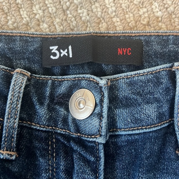 3x1 dark denim size 27. Skinny fit with 4” slit at hem. Like new. - Picture 3 of 7